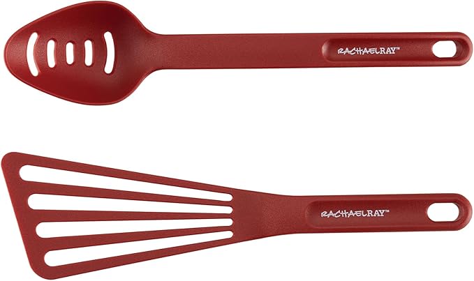 Rachael Ray Cucina Nonstick Cookware Pots and Pans Set, 12 Piece, Cranberry Red