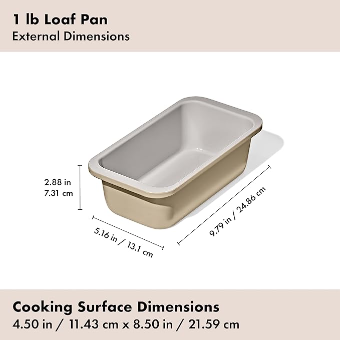 OXO Good Grips Non-Stick Pro Ceramic Coated Metal Bakeware 1Lb Loaf Pan – Biscuit