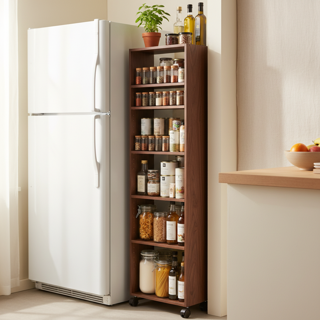 Small Space, Big Impact: How to Use a Slim Rolling Pantry Cart for Small Kitchen Storage
