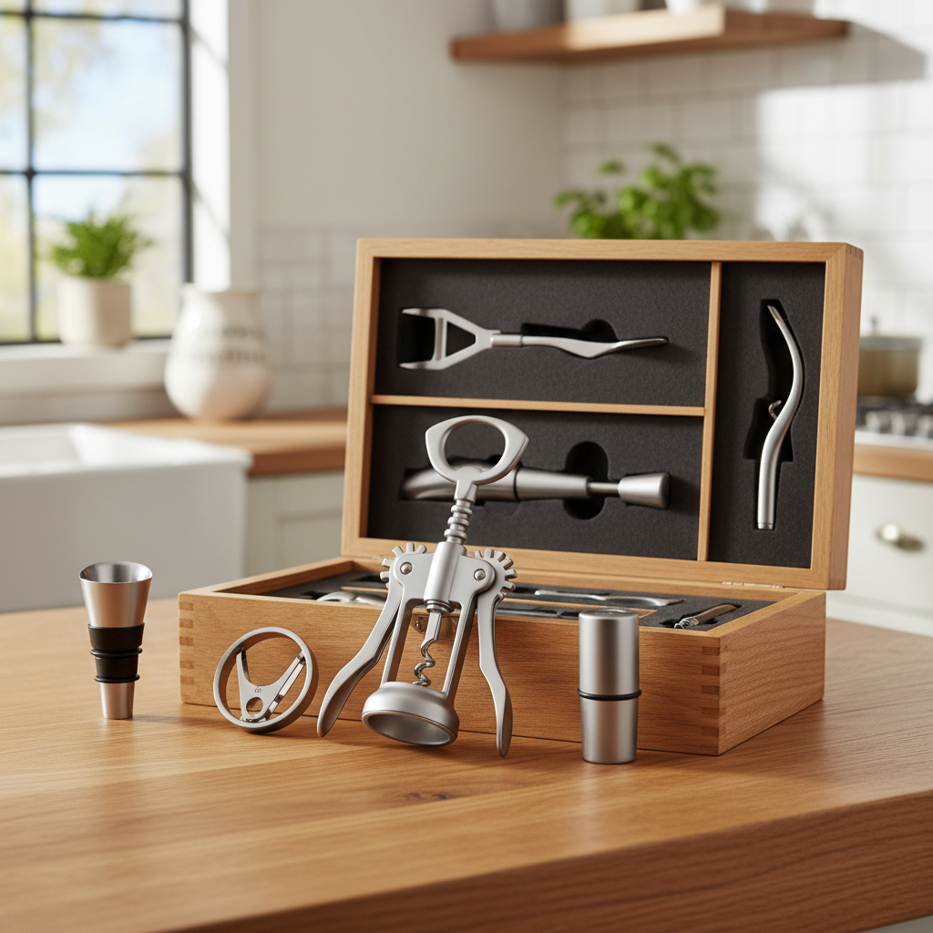 Small Space, Big Impact: How to Use a Wine Opener Gift Set in a Compact Kitchen Bar Cart