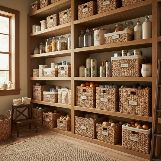 Pantry Basket Organization in Small Kitchens: A Room-by-Room Guide to Maximizing Every Shelf with Water Hyacinth Storage