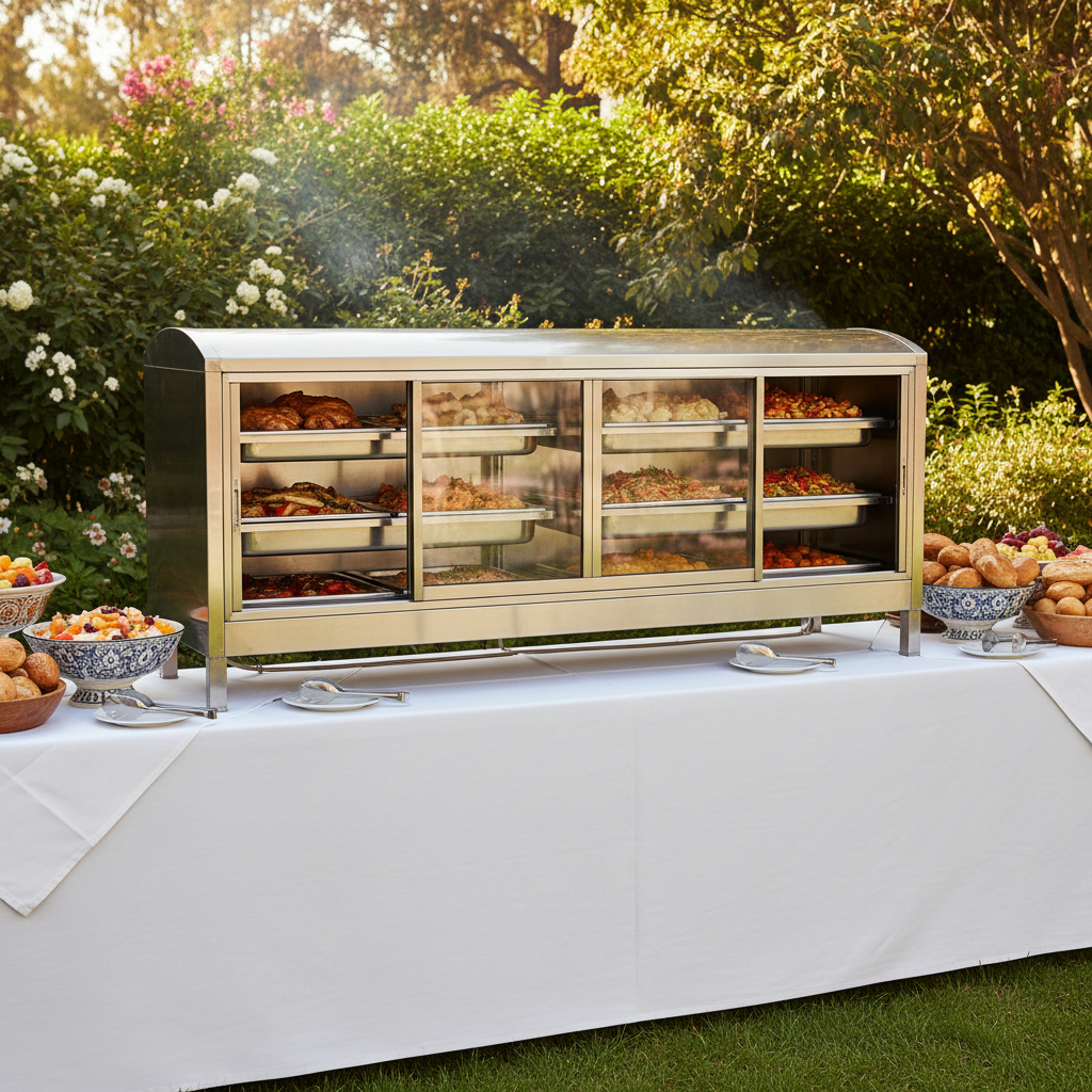 Why Outdoor Commercial Food Warmer Buffet Display Fails in Open-Air Events — and How to Fix It Without Expensive Catering Equipment