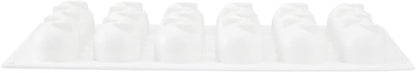 Pastry Tek 6 Cavities Flower Mold, 1 Oven-Ready Flower Chocolate Mold - Flexible, Freezable, White Silicone Flower Candy Mold, Easy Release, For Baking - Restaurantware