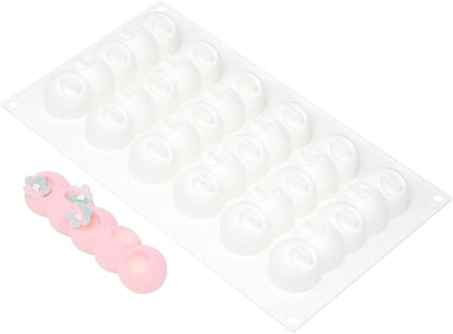 Pastry Tek 6 Cavities Flower Mold, 1 Oven-Ready Flower Chocolate Mold - Flexible, Freezable, White Silicone Flower Candy Mold, Easy Release, For Baking - Restaurantware