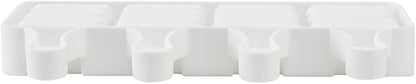 Pastry Tek 4 Cavities Popsicle Mold, 1 Rectangle Cakesicle Mold - Flexible, Freezable, White Silicone Cake Popsicle Mold, Easy Release, For Baking - Restaurantware