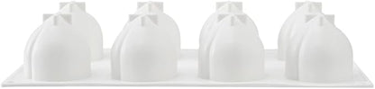 Restaurantware-Pastry Tek 8 Cavities Fruit Mold, 1 Oven-Ready Dessert Mold - Flexible, Freezable, White Silicone 3D Candy Mold, Easy Release, For Baking