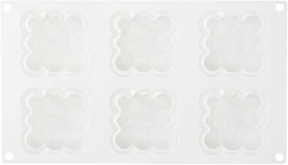 Restaurantware Pastry Tek 6 Cavity Cloud Molds, 10 Oven-Ready Bubble Cake Molds - Flexible, Freezable, White Silicone, Easy Release, For Baking