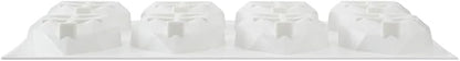 Pastry Tek 8 Cavities Diamond Heart Molds, 10 Oven-Ready Geometric Heart Molds - Flexible, Freezable, White Silicone Heart Baking Molds, Easy Release, For Baking - Restaurantware