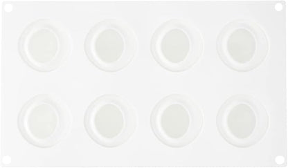 Restaurantware-Pastry Tek 8 Cavities Strawberry Silicone Mold, 1 Oven-Ready Strawberry Mold - Flexible, Freezable, White Silicone Fruit Silicone Mold, Easy Release, For Baking