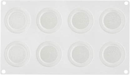 Pastry Tek 8 Cavities Pineapple Mold, 1 Oven-Ready Pineapple Jello Mold - Flexible, Freezable, White Silicone Tropical Fondant Mold, Easy Release, For Baking - Restaurantware