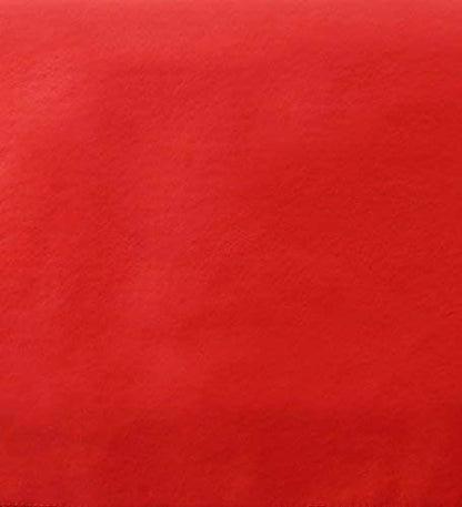Yourtablecloth Heavy Duty Vinyl Round Fitted Tablecloth (Table Cover) with Flannel Backing Vibrant Colors Elasticized Tablecloth Great for Indoor and Outdoor Dining and Playing Cards 42” Ruby Red