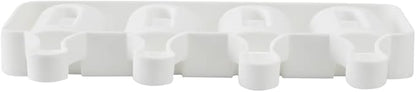 Pastry Tek 4 Cavities Popsicle Mold, 1 Cylinder Cakesicle Mold - Flexible, Freezable, White Silicone Cake Popsicle Mold, Easy Release, For Baking - Restaurantware