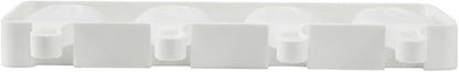 Pastry Tek 4 Cavities Popsicle Mold, 1 Round Cakesicle Mold - Flexible, Freezable, White Silicone Cake Popsicle Mold, Easy Release, For Baking - Restaurantware