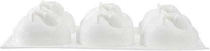 Pastry Tek 6 Cavities Chocolate Bunny Mold, 1 Oven-Ready Easter Candy Mold - Flexible, Freezable, White Silicone Bunny Pan, Easy Release, For Baking - Restaurantware