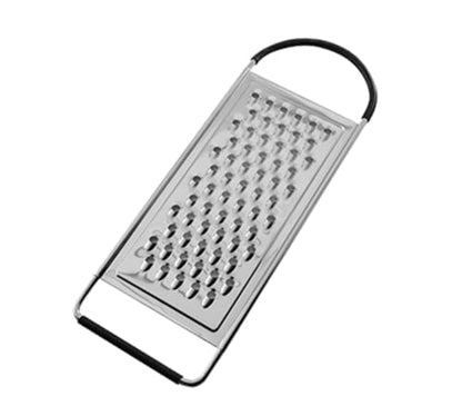 TableCraft SG206BH, 12.25" x 4.25" Stainless Steel Flat Grater, Extra Coarse Holes for Shredding Cheese and Vegetables, Compact and Easy to Store, Dishwasher Safe