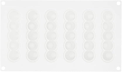 Pastry Tek 6 Cavities Flower Mold, 1 Oven-Ready Flower Chocolate Mold - Flexible, Freezable, White Silicone Flower Candy Mold, Easy Release, For Baking - Restaurantware