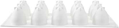 Restaurantware-Pastry Tek 15 Cavities Strawberry Silicone Mold, 1 Oven-Ready Strawberry Mold - Flexible, Freezable, White Silicone Fruit Silicone Mold, Easy Release, For Baking