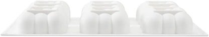 Restaurantware Pastry Tek 6 Cavity Cloud Molds, 10 Oven-Ready Bubble Cake Molds - Flexible, Freezable, White Silicone, Easy Release, For Baking