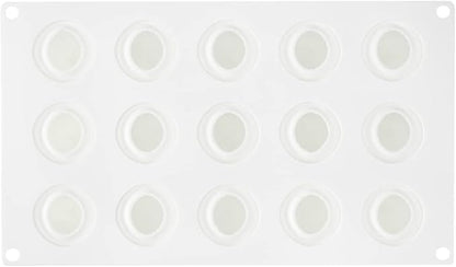 Restaurantware-Pastry Tek 15 Cavities Strawberry Silicone Mold, 1 Oven-Ready Strawberry Mold - Flexible, Freezable, White Silicone Fruit Silicone Mold, Easy Release, For Baking