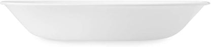 Corelle Vitrelle 6-Piece Bowl Set Triple Layer Glass and Chip Resistant, 20-Oz Lightweight Round Bowls, Winter Frost White