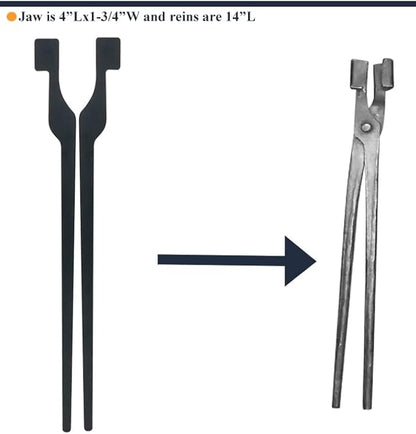 Rapid Tongs Bundle Set 6 Type of Tong Bundles Set DIY Rapid Tongs Comes with Rivet for Beginner Futher Smithing