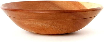 Dining & Entertaining, Wood Bowl, Serve Salad or Pasta, Countertop Fruit Bowl, Family Dinner, Party, Holidays, Thaksgiving, Handcarved, Rustic, Mahogany, Varies Beige to Brown, Jumbo 18" Wide