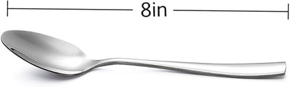 24-Piece Large Stainless Steel Dinner Spoons,8 Inches