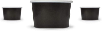 UNIQ [1,000 Count] Perfect for Halloween Black Paper Ice Cream Cups - 4 oz Small Dessert Bowls! Frozen Dessert Supplies
