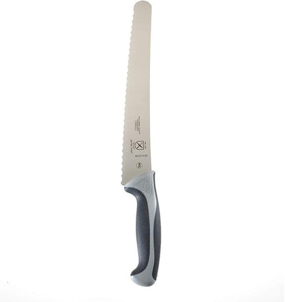 Mercer Culinary Millennia Colors Stainless Steel Bread Knife 10-Inch Wavy Edge Wide, Gray