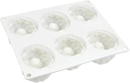 mostsom Silicone Dessert Mold, 6-Cavity Raspberry Pattern Chocolate Mousse Cake Mold, Flexible Baking Mold for Candy, Jelly, Ice Cube (B_ Raspberry)