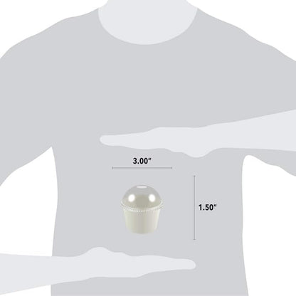 [100 Count] Dome Ice Cream Cup Lids - 4 oz Clear Disposable Lids - Fit Our 4 oz Cups Perfectly - *Cups Sold Separately* Frozen Dessert Supplies