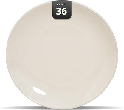 Stoneware Coupe Commercial Grade Dinnerware, Ivory(America White) Plate 6.5", Case of 36