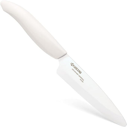 Kyocera Advanced Ceramic Revolution Series 4.5-inch Utility Knife, White Handle, White Blade