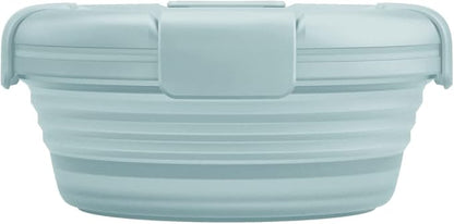 STOJO Collapsible Bowl - Translucent Aquamarine, 36oz - Reusable Silicone Bowl for Hot and Cold Food - Perfect for Travel, Meal Prep, To-Go Lunch, Camping & Hiking - Microwave & Dishwasher Safe