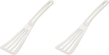 Mercer Culinary Hell's Tools Hi-Heat Slotted Spatula, 12 Inch x 3.5 Inch, White (Pack of 2)