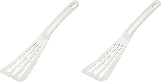 Mercer Culinary Hell's Tools Hi-Heat Slotted Spatula, 12 Inch x 3.5 Inch, White (Pack of 2)