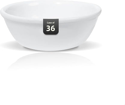 Stoneware Narrow Rim Commercial Grade Dinnerware, Bright White Fruit 4.5oz, Case of 36