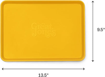 Great Jones Little Sheet (Mustard) | Jelly Roll Pan, Quarter Sheet Pan | Aluminized Steel,13.5" x 9.5" | For Baking, Roasting, & Broiling | Premium Bakeware with Even Heat Distribution