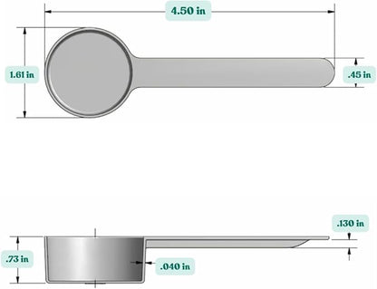 4 Teaspoon (20 mL) Long Handle Scoop for Measuring Coffee, Pet Food, Grains, Protein, Spices and Other Dry Goods (Pack of 100)