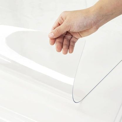 Warmstar Clear Table Cover Protector 28 x 72 Inch,1.5mm Thick Plastic Table Cover Rectangle,PVC Clear Table Protector,Desk Protector Mat for Kitchen, Dresser, Writing Desk，Dining Room Table
