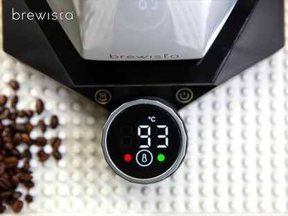 Brewista X Series Electric Gooseneck Kettle, Stainless Steel Water Boiler, Precise Digital Temperature Control, Fast Boiling, Keep Warm, Auto Shut-Off for Pour-Over Coffee & Tea, Home, 0.8L, White