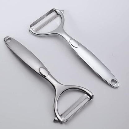 AMOUY Premium Peeler Set - Vegetable,Apple Peelers for Kitchen, Fruit, Carrot, Veggie,Potatoes Peeler,Y-Shaped Stainless Steel Peelers,with Ergonomic Non-Slip Handle & Sharp Blade,Good Sturdy (2PCS)