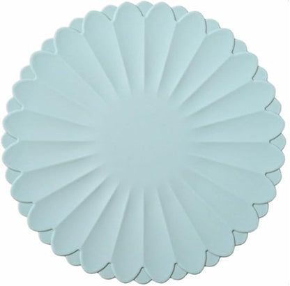 Heat-Resistant Silicone Trivet Mats, Non-Slip Hot Plate Holder for Kitchen Countertops & Dining Table, Reusable Pot Holder Pad with Secure Grip, Dishwasher Safe (Sea Sky Blue, Diameter: 30cm/11.81")