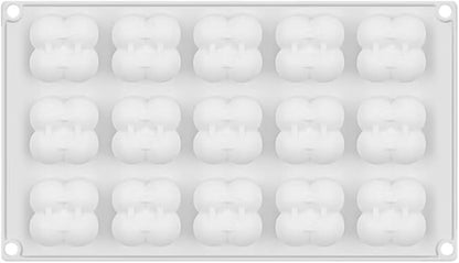 DIY 3D Candle Mold Handmade Aromatherapy Soy Wax Candle Silicone Mold Plaster Candles Mould UV Epoxy Resin Soap Molds (15 Cavity)