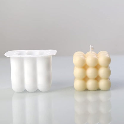 DIY 3D Candle Mold Handmade Aromatherapy Soy Wax Candle Silicone Mold Plaster Candles Mould UV Epoxy Resin Soap Molds (1 Big Cavity)