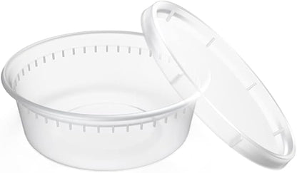 EDI [8 OZ, 25 Sets] Plastic Deli Food Storage Containers with Airtight Lids | Microwave-, Freezer-, Dishwasher-Safe | BPA Free | Heavy-Duty | Meal Prep | Leakproof | Recyclable