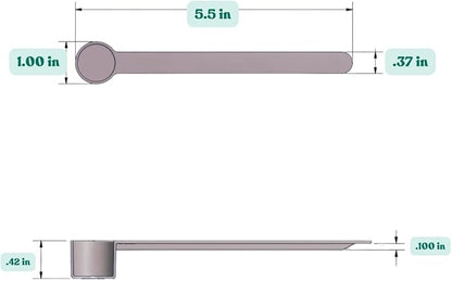 4 mL (3/4 Teaspoon) Long Handle Scoop for Measuring Coffee, Pet Food, Grains, Protein, Spices and Other Dry Goods (Pack of 25)