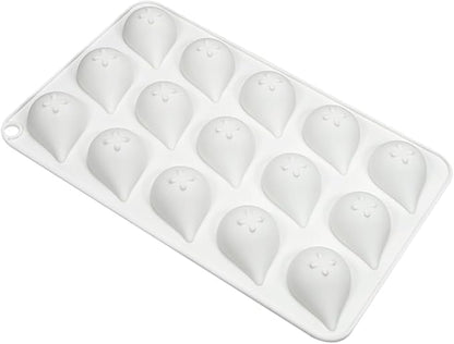 mostsom Silicone Water Droplet Molds 15-Cavity Dessert Mold for Chocolate, Mousse, Jelly, Cake Decorations, Baking Tools (D_ Water Droplet)