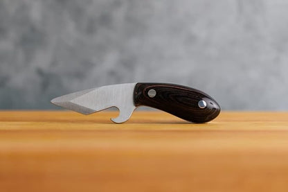 Middleton Made Knives Brew Shucker, Oyster Shucking Knife with Bottle Opener, Handmade & Professional Shucker Tool, USA Made, Walnut