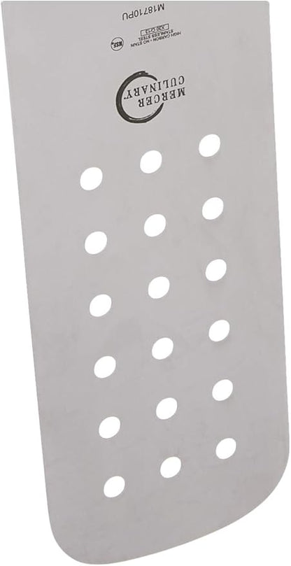 Mercer Culinary Millennia Perforated Turner/Spatula, 8 Inch x 3 Inch Blade, Purple Handle